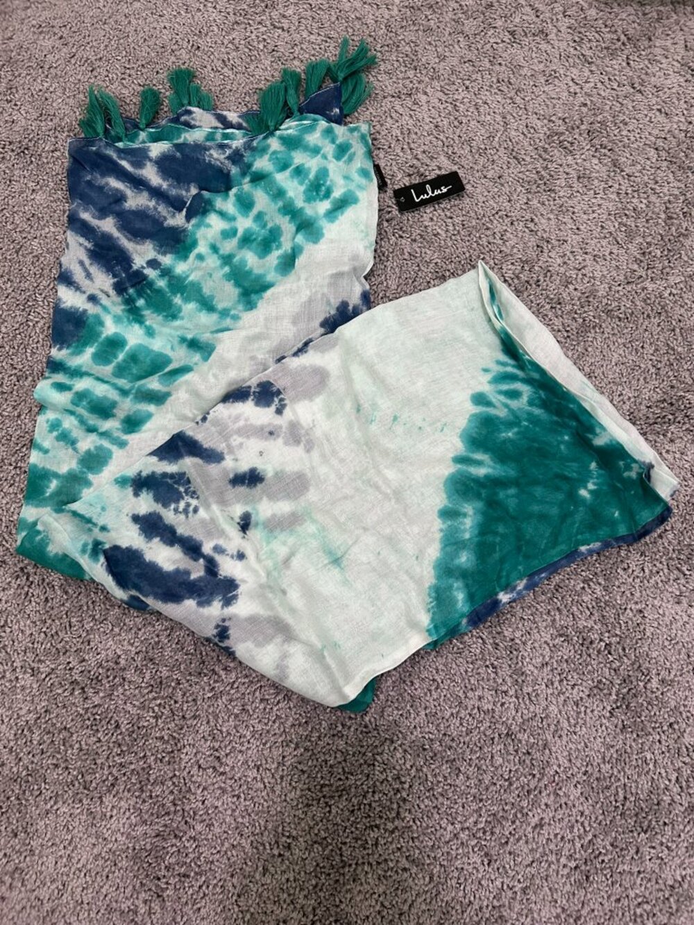 NWT Lulus Tie-Dye Sarong Scarf 40x36